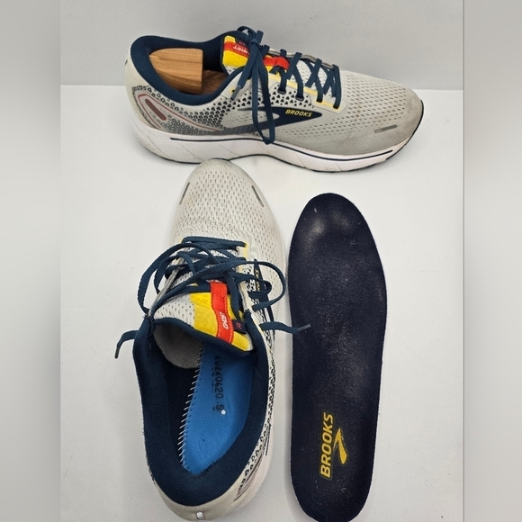 Brooks | Ghost 14 teal gray sporty low-top running sneakers | MENS 11.5 - Picture 5 of 11